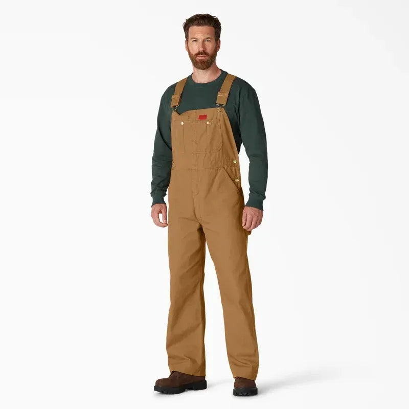 🔥CLEARANCE SALE🔥Men's Heavy-Duty Denim Bib Overalls – Adjustable Straps & Utility Pockets