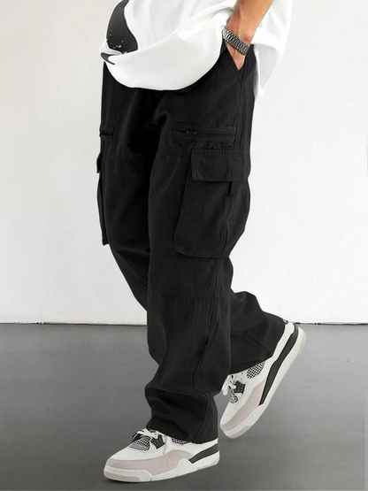 💥Fall New Arrival✈️Loose Fit Men's Flap Pocket Side Cargo Pants