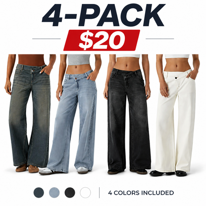 Women's Low Rise Wide Leg Jeans