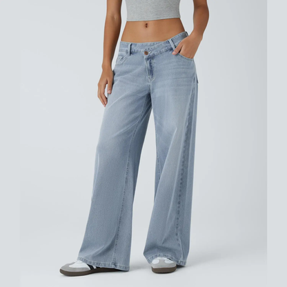 Women's Low Rise Wide Leg Jeans