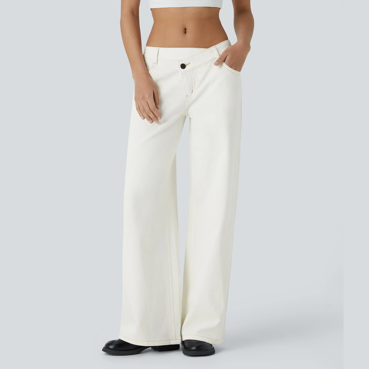Women's Low Rise Wide Leg Jeans
