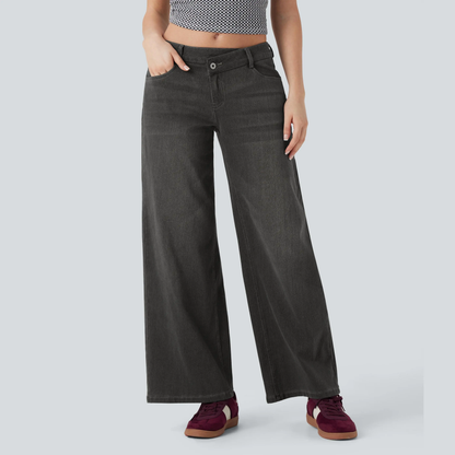 Women's Low Rise Wide Leg Jeans