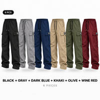 BLACK + GRAY + DARK BLUE + KHAKI + OLIVE+Claret