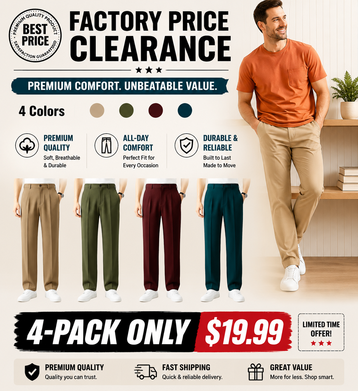 LAST DAY 70% OFF - Super Stretch Ice Silk Comfort Everyday Pants